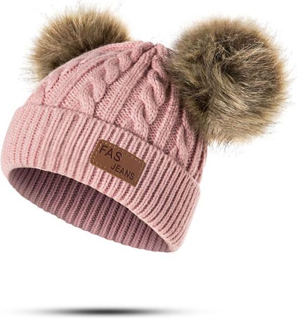 Immagine prodotto MU Classic Cappello a maglia con 2 pom pom (Taglia unica)