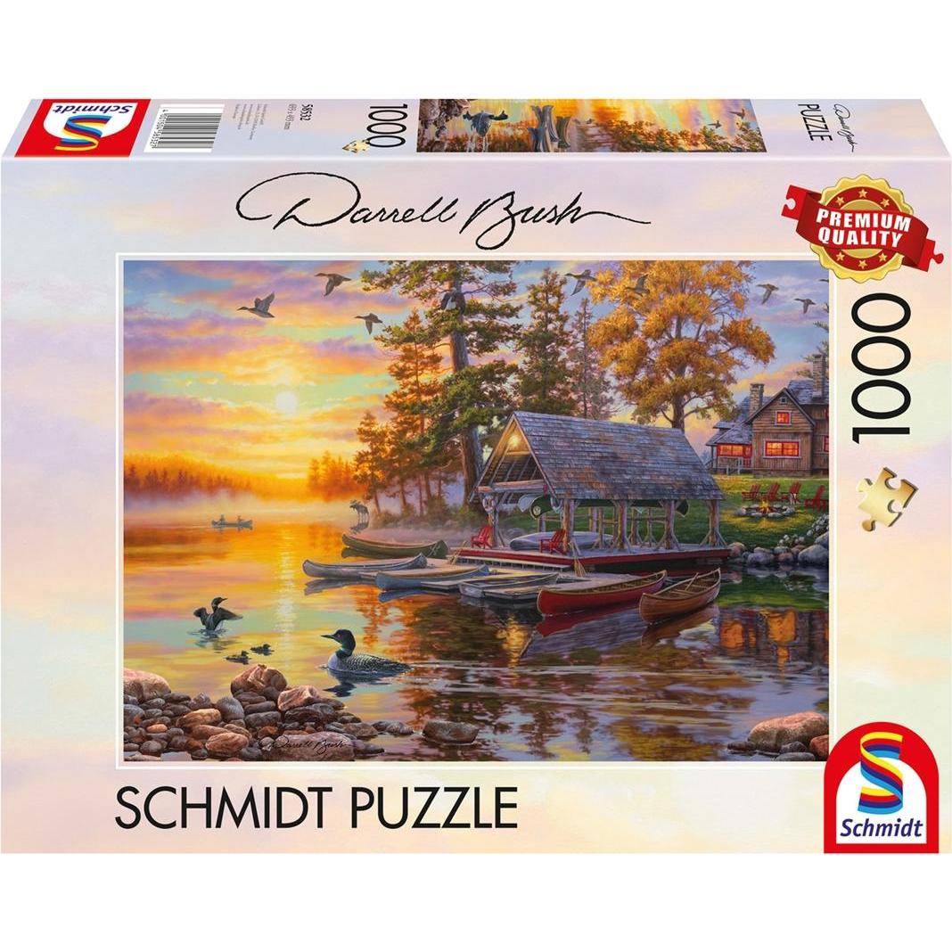Schmidt Spiele Bootshaus mit Kanus 1000 Teile (1000 Teile)