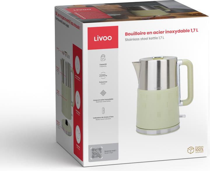 Produktbild Livoo Wasserkocher aus Edelstahl 1,7 L (1.70 l)