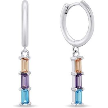 Brilio, Ohrringe, Silver - Decent silver earrings with zircons EA758WRBW