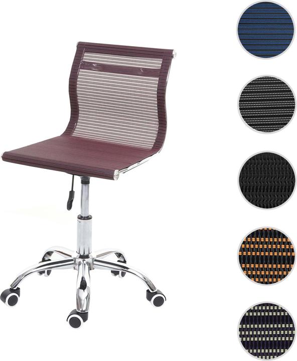 Immagine prodotto Mendler Sedia da ufficio HWC-K53, rivestimento in tessuto/tessuto a rete - rosso vino