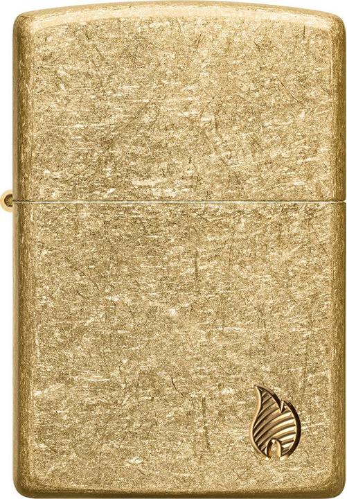 Actual product image Zippo Flame Armor Tumbled Brass
