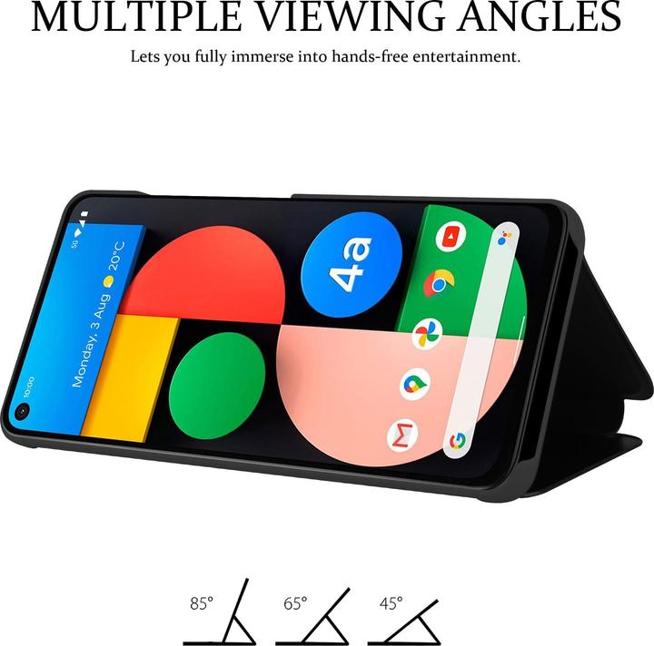 Actual product image Cadorabo Book Smart View Mirror Cover (Google Pixel 4a)