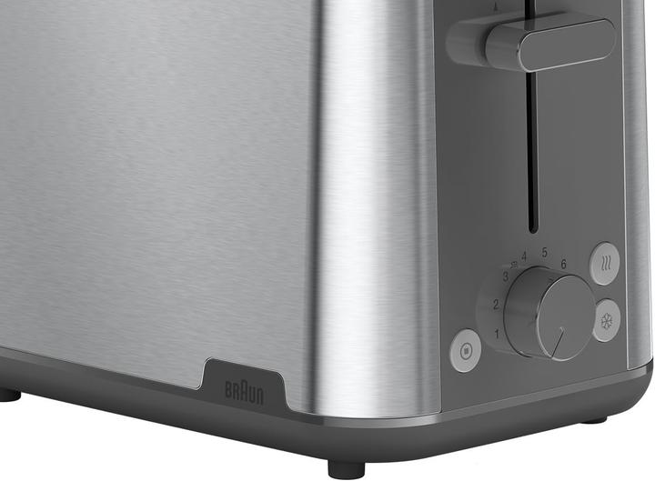 Actual product image Braun Toaster PurShine HT 1510 GY (edelstahl/grau, 900 Watt, f?r 2 Scheiben Toast)