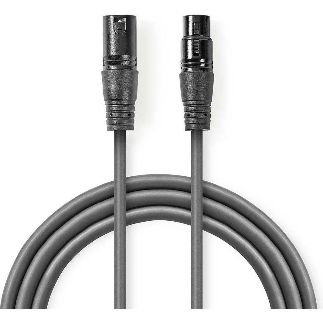 Nedis Audiokabel XLR kompensiert, 3-polig, männlich - XLR (1.50 m, XLR), Audio Kabel