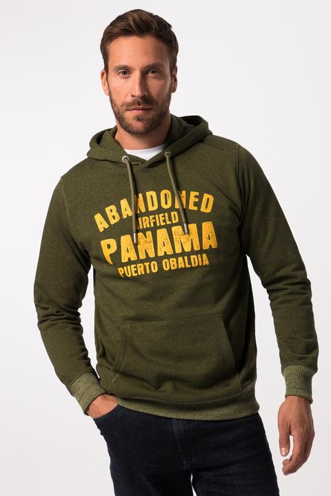 Immagine prodotto JP1880 Maglia in felpa mélange con cappuccio e tasca a marsupio, disponibile nella versione tall (XL)