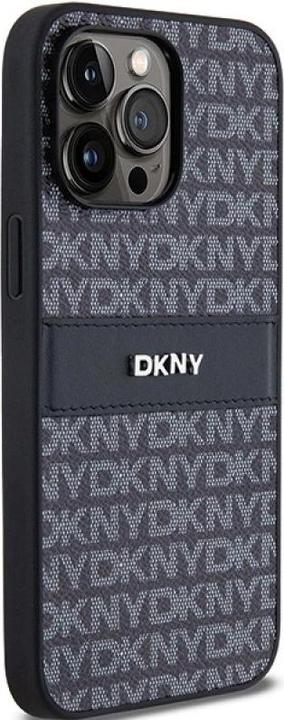 Immagine prodotto DKNY Custodia in pelle PU a righe tonali per Apple iPhone 14 Pro - nero (Apple iPhone 14 Pro)