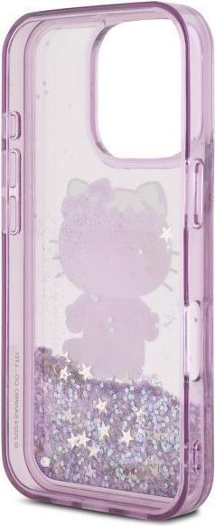 Actual product image Hello Kitty HKHCP16LL50PPU iPhone 16 Pro 6.3" fioletowy/purple hardcase Liquid Glitter 50TH Anniver (Apple iPhone 16 Pro)