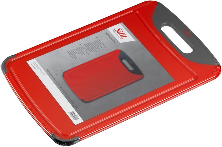 Silit Snijplank TRanching Board rood 38x25cm rechthoekig van hoogwaardig kunststof