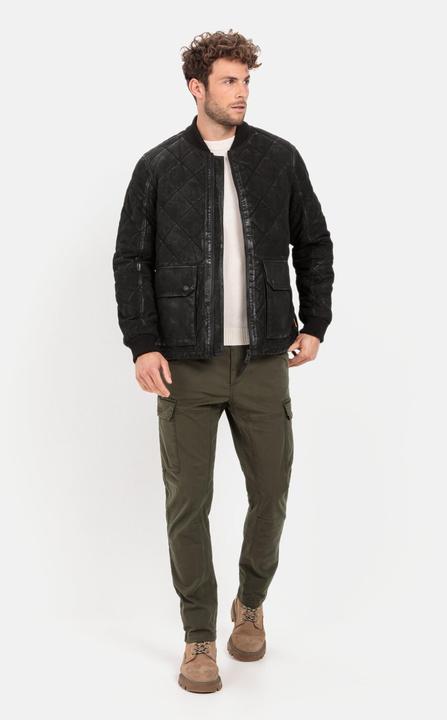 Produktbild Camel Active Leder-Steppjacke mit Strickkragen (54)