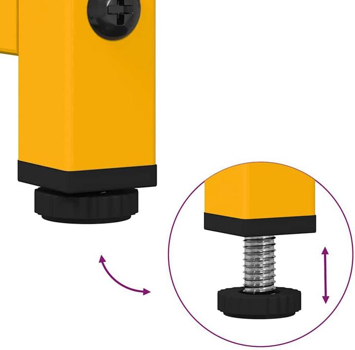 Actual product image vidaXL Sideboard mustard yellow 100.5x39x107 cm Cold-rolled steel chest of drawers Cabinet (100.5 x 39 x 107 cm)