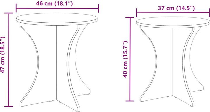 Immagine prodotto vidaXL Tavolino da caffè (46 x 46 x 47 cm)