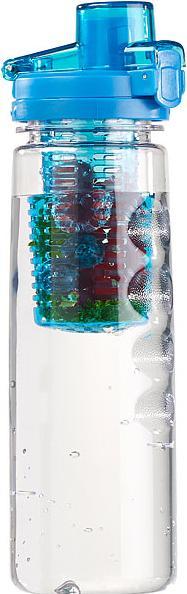 Produktbild Rosenstein & Söhne Tritan-Trinkflasche mit Fruchtbehälter, BPA-frei, 800 ml, blau