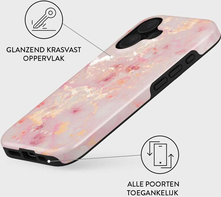 Actual product image Burga Tough Case Apple iPhone 16 - Golden Coral (Apple iPhone 16)