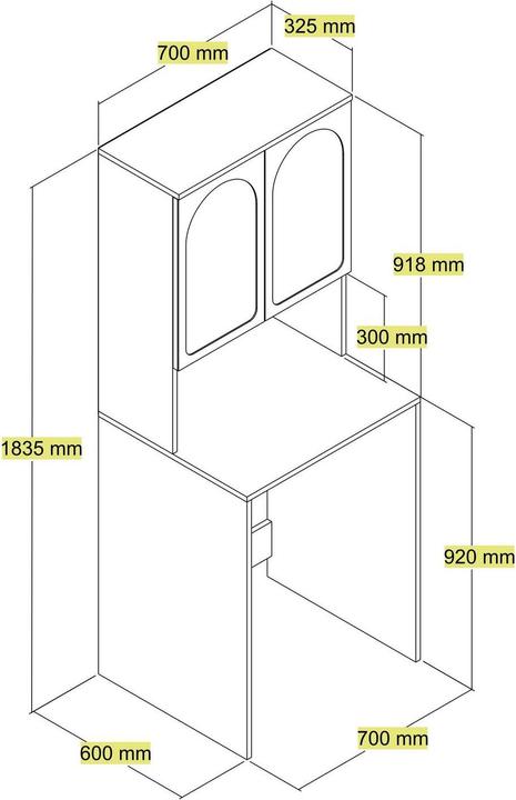 Image du produit Hanah Home Lyon Washing Machine Cabinet