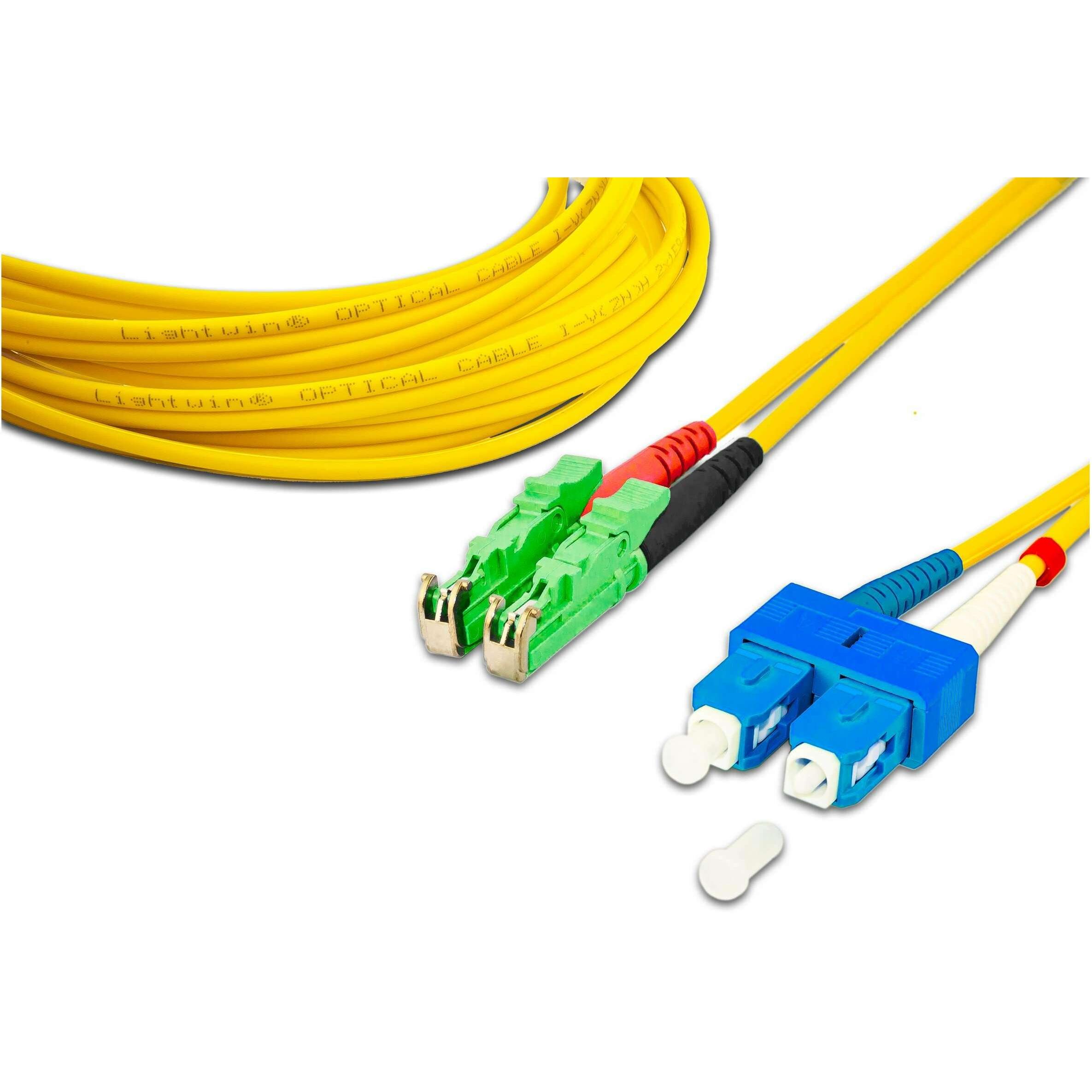 Lightwin LWL-Patchkabel LSH/APC-SC, Singlemode, Duplex, 1m (LSOH, CAT6, 1 m), Netzwerkkabel