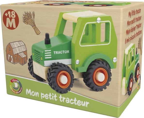Image du produit Ulysse Couleurs d'Enfance Tracteur vert en bois naturel