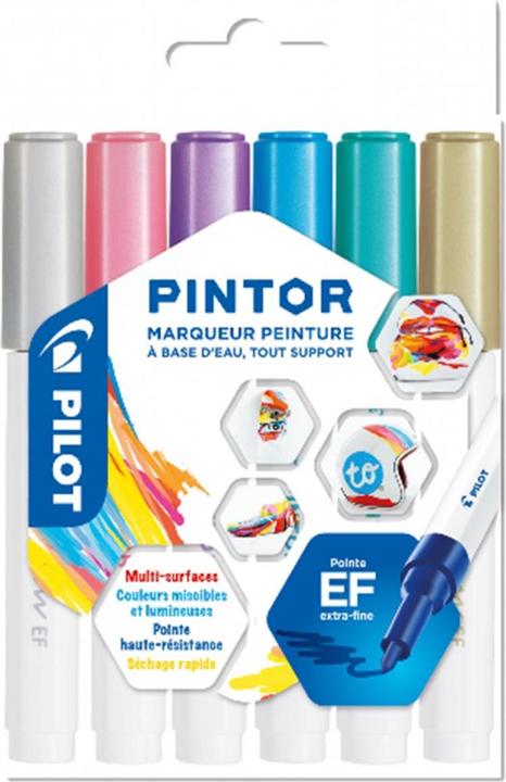 Actual product image Pilot Pintor Extra Fine Set à 6 Metallic (6x)