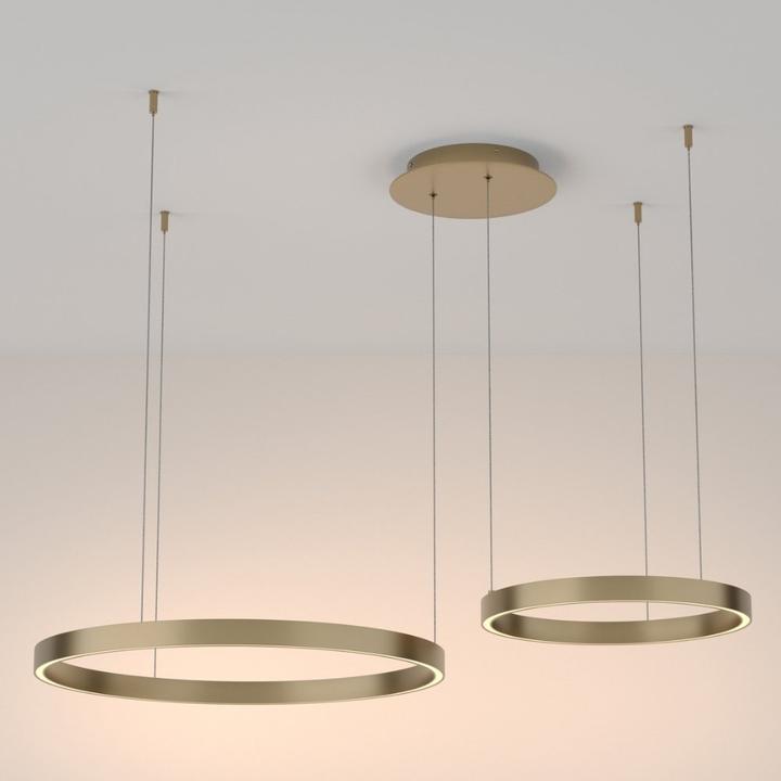 Produktbild Maytoni Rim LED Pendelleuchte, Hängeleuchte 2x 61W Messing 85Ra Warmweiss (3500 lm)