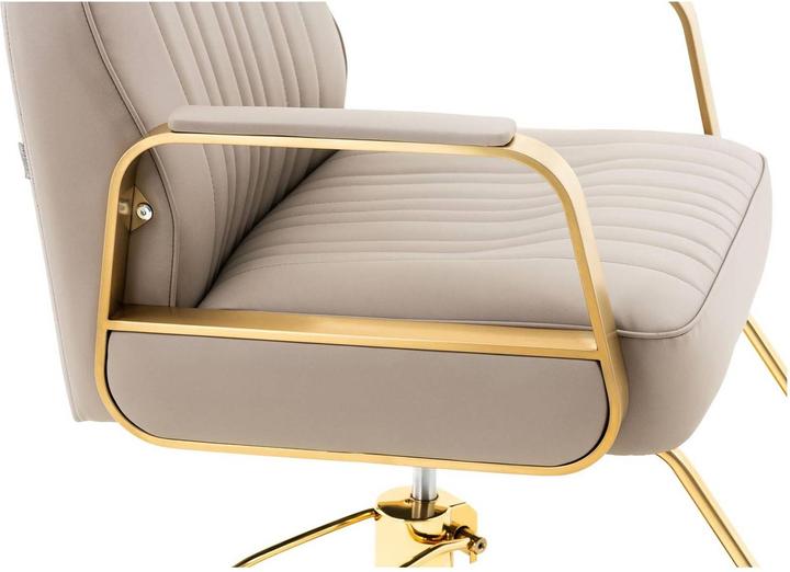 Produktbild Physa Friseurstuhl mit Fussstütze höhenverstellbar Barber-Stuhl 200 kg Staunton Beige