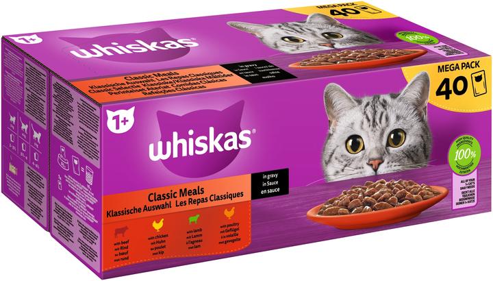 Produktbild Whiskas Klassische Auswahl (Adult, 40 Stk., 3400 g)