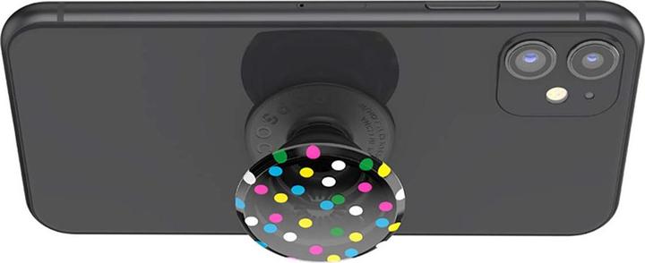Actual product image PopSockets PopGrip Black Disco Dots