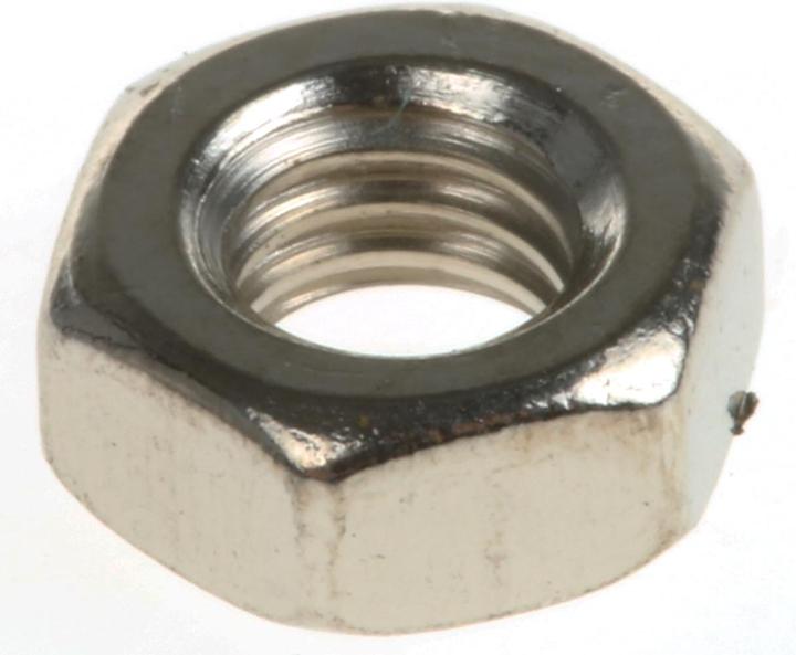 Actual product image RS PRO Solid nuts brass nickel plated M4 (M4)