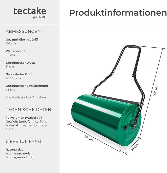 Actual product image tectake Lawn roller