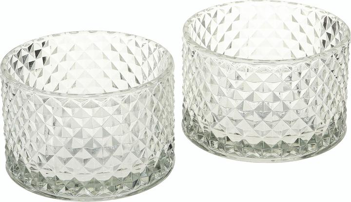 Produktbild Viana Elegante Teelichthalter mit Rautenmuster für stilvolle Tischdekoration (2 x)