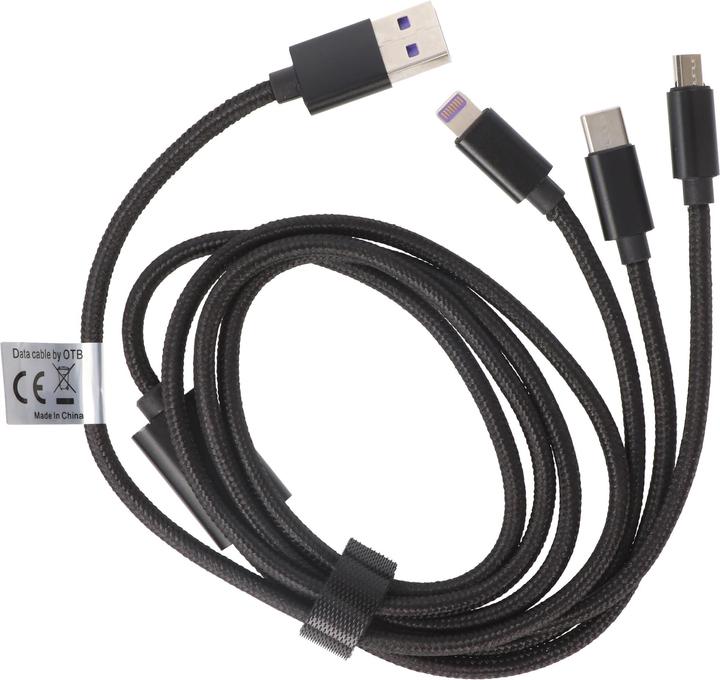 Image du produit AccuCell USB type A - USB C, Micro USB, Lightning (1 m, USB 2.0)