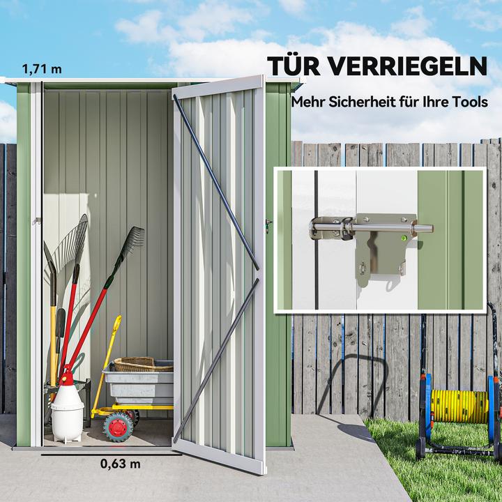 Actual product image Outsunny Equipment shed with mono-pitch roof