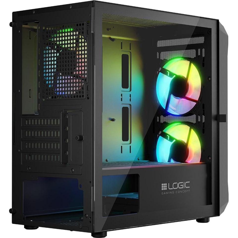 Thumbnail - Logic Portos (mATX, Mini-ITX), PC Gehäuse, Schwarz