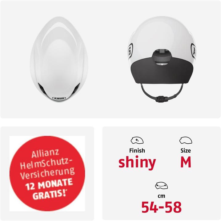 Produktbild Abus GameChanger TT 1.1 shiny white M (54 - 58 cm)