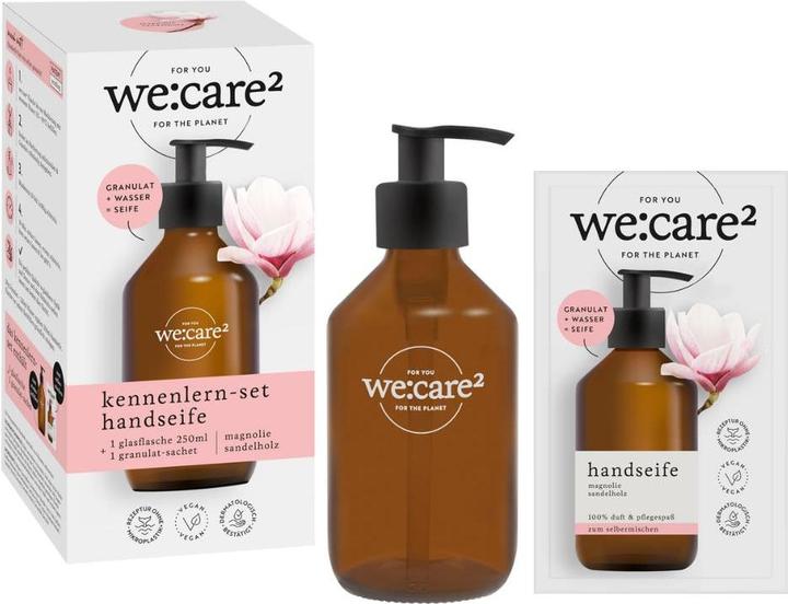 Actual product image we:care2 Kennenlern-Set, Handseife-Granulat, Magnolie-Sandelholz (refill, 250 ml)