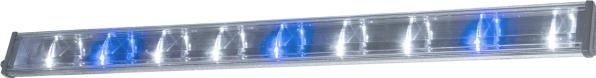 AkvaStabil LED's 800mm 9x3W, hvid/blå 13000K. U.driver