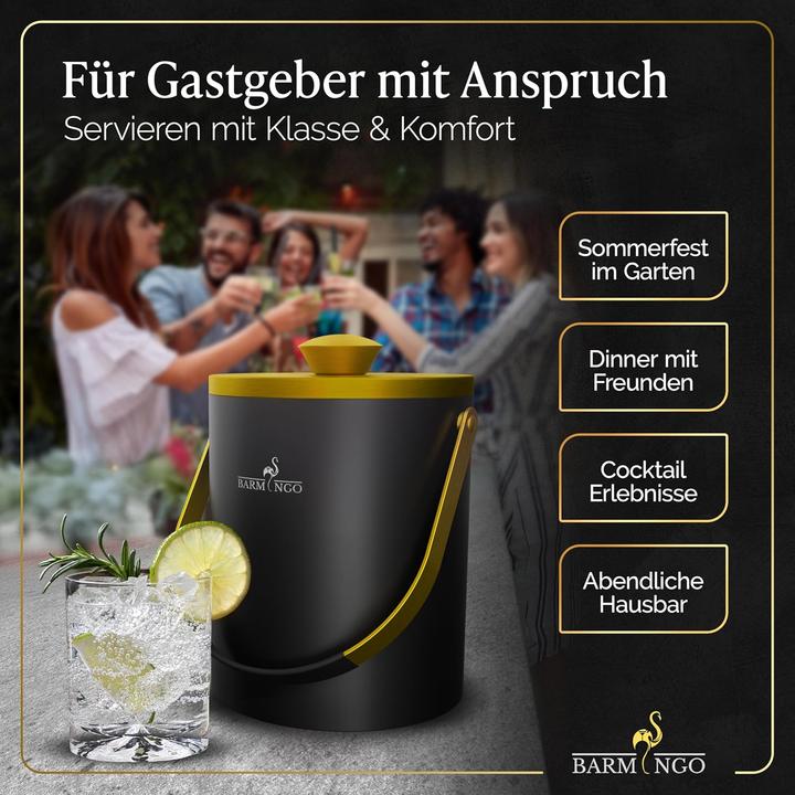 Immagine prodotto Barmingo Eiswürfelbehälter mit Deckel und Zange