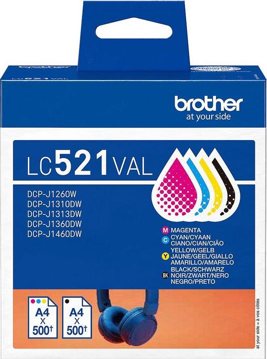 Actual product image Brother LC521VAL (M, C, Y, FC)