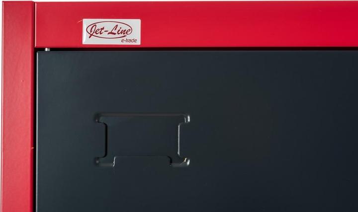Actual product image Jet-Line Filing cabinet Locker PETROW red-dark grey 1-door metal cabinet