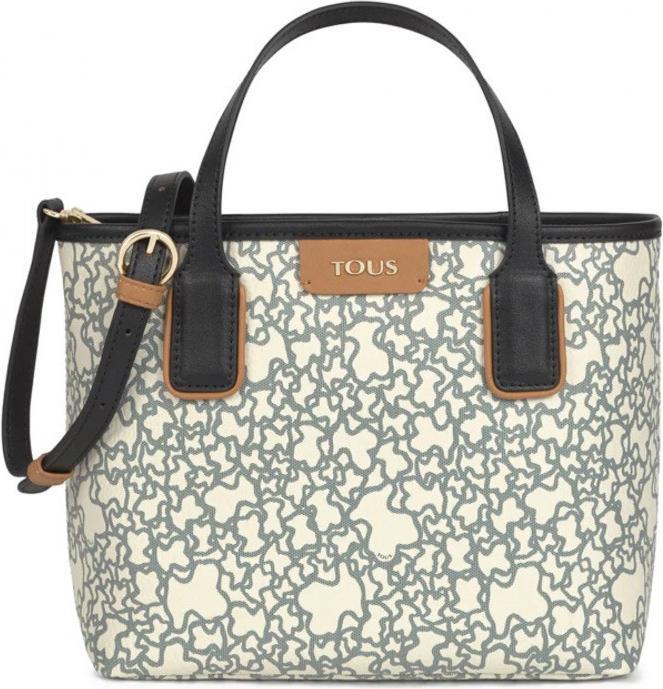 Tous Mini Kaos Water-Resistant Canvas Crossbody Bag with Adjustable Strap