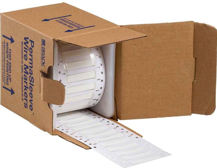 Produktbild Brady 2LSZH-250-2-WT-S, B-7641, PermaSleeve Schrumpfschlauch 2:1, Weiss, 50.80 x 11.15 mm, Low Smok