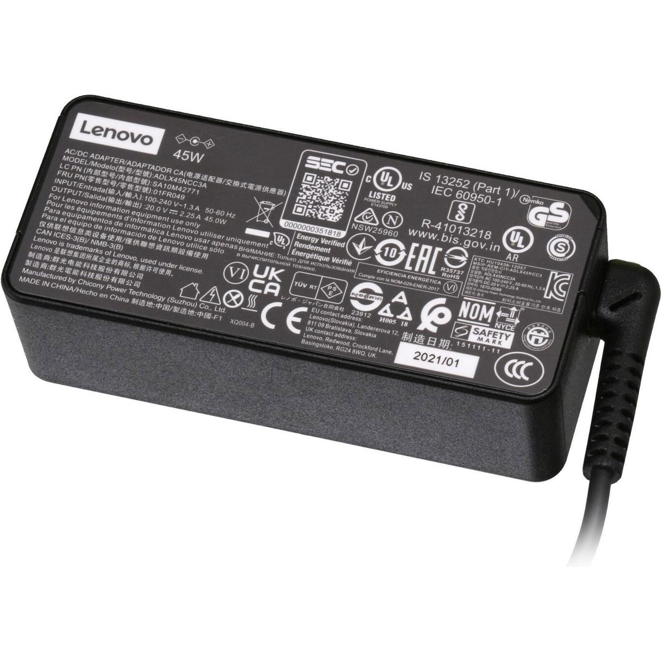 Lenovo SA10M42771 (45 W), Notebook Netzteil, Schwarz