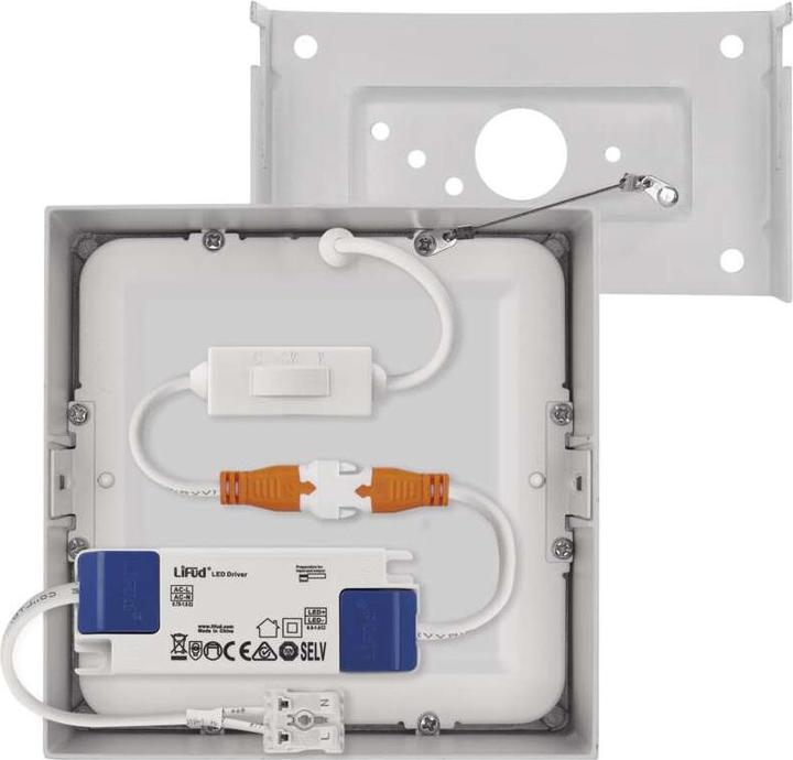 Actual product image Emos Surface-mounted LED light NEXXO, square, white, 7.6W, with Change CCT (680 lm)