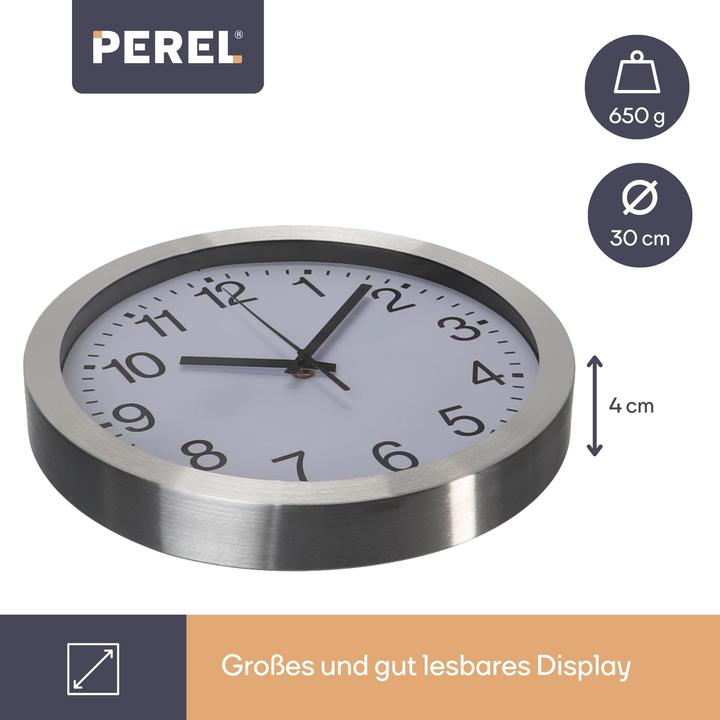 Produktbild Perel Wanduhr (30 cm)