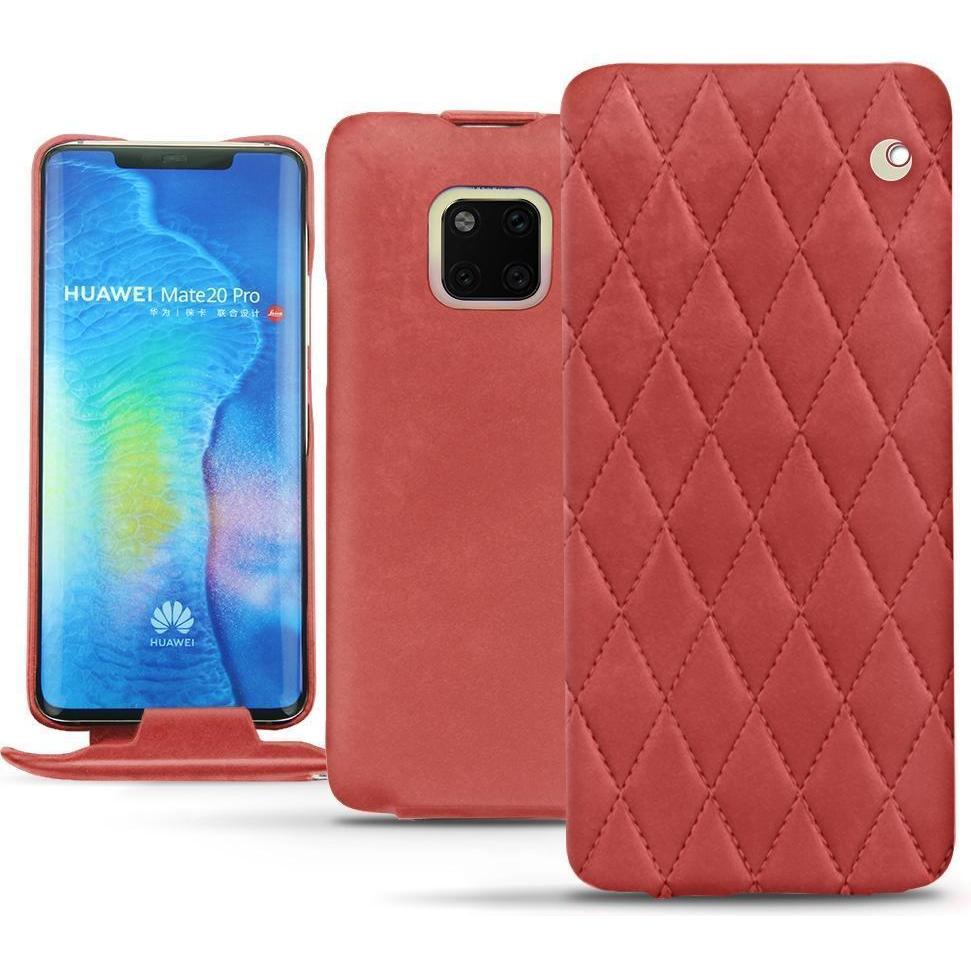 Noreve Lederschutzhülle vertikal (Huawei Mate 20 Pro), Smartphone Hülle, Rot