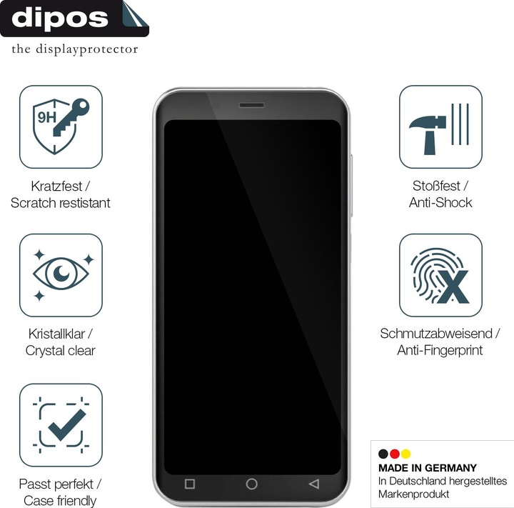 Actual product image Dipos Anti-Shock Screen Protector Clear (1 Piece, Emporia Smart 5)