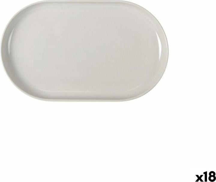 Produktbild La Mer Tablett für Snacks Ivory Oval 25 x 15 x 2,2 cm (18 Stück)