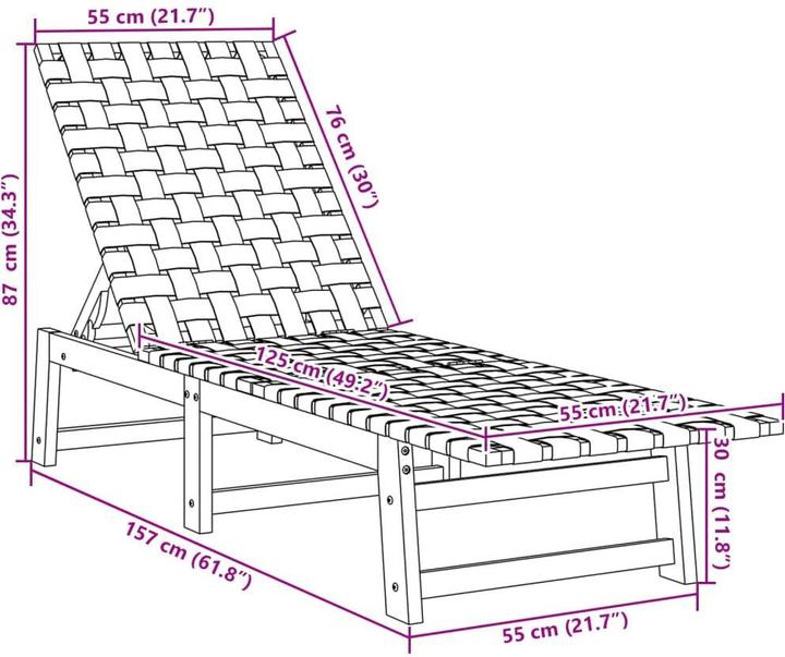 Immagine prodotto vidaXL Sonnenliege (55 cm)