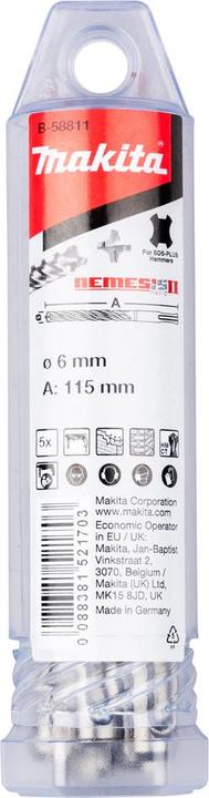 Produktbild Makita NEMESIS2 SDS+Bohrer 6x115 5Stk (6,00 mm)
