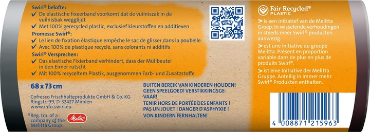 Produktbild Swirl Fixierband Müllbeutel (10 x, 60 l)