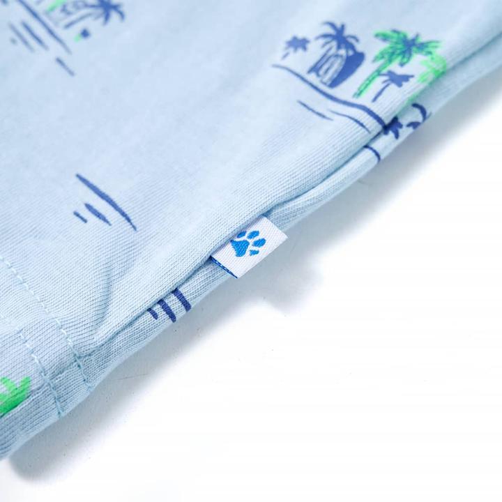 Immagine prodotto vidaXL Maglietta da bambino azzurro 128,Materiale: 100 % cotone,Colore (128)